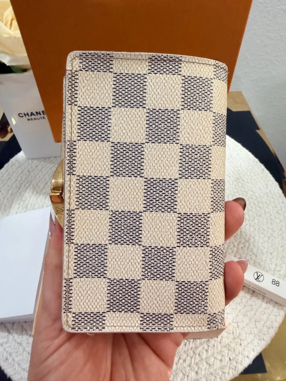 LV Damier Azur Port Feuille Vienoise French Purse Wallet, Dusty, Box,  Apogée - Picture 10 of 17